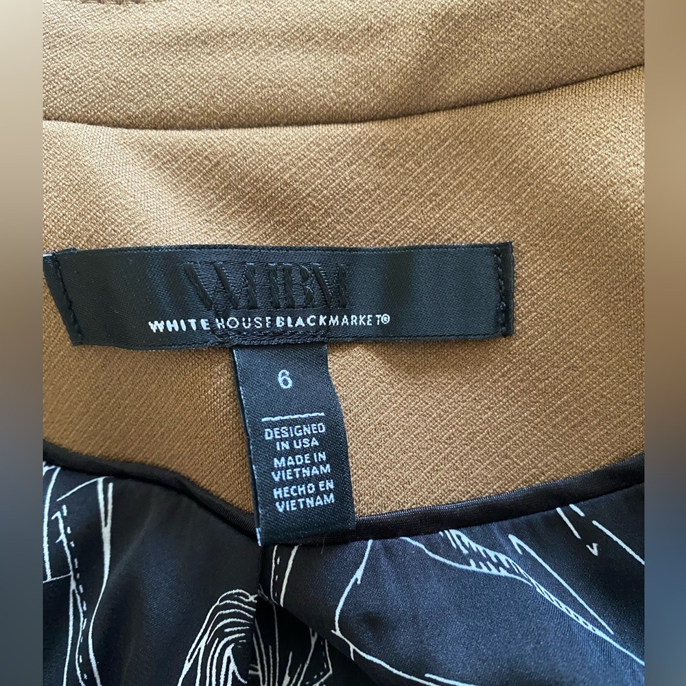 White House Black Market Tan Blazer with Gold Buttons - Picture 2 of 7
